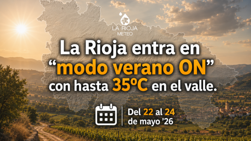 La Rioja entra en modo verano: hasta 35 ºC y pocas esperanzas de tormenta hasta finales de mayo´26