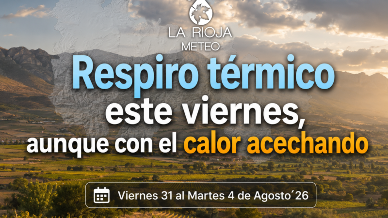 Del respiro del viernes a un nuevo pico de calor el domingo: así terminará julio en La Rioja