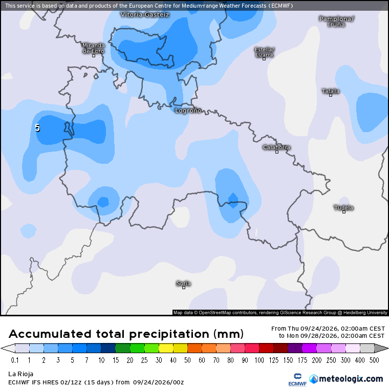 El domingo 27 podrían aparecer las primeras tormentas salpicadas por la geografía de La Rioja.