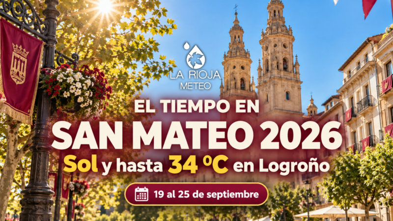 El tiempo en San Mateo 2026: sol, noches frescas y hasta 34 ºC en Logroño